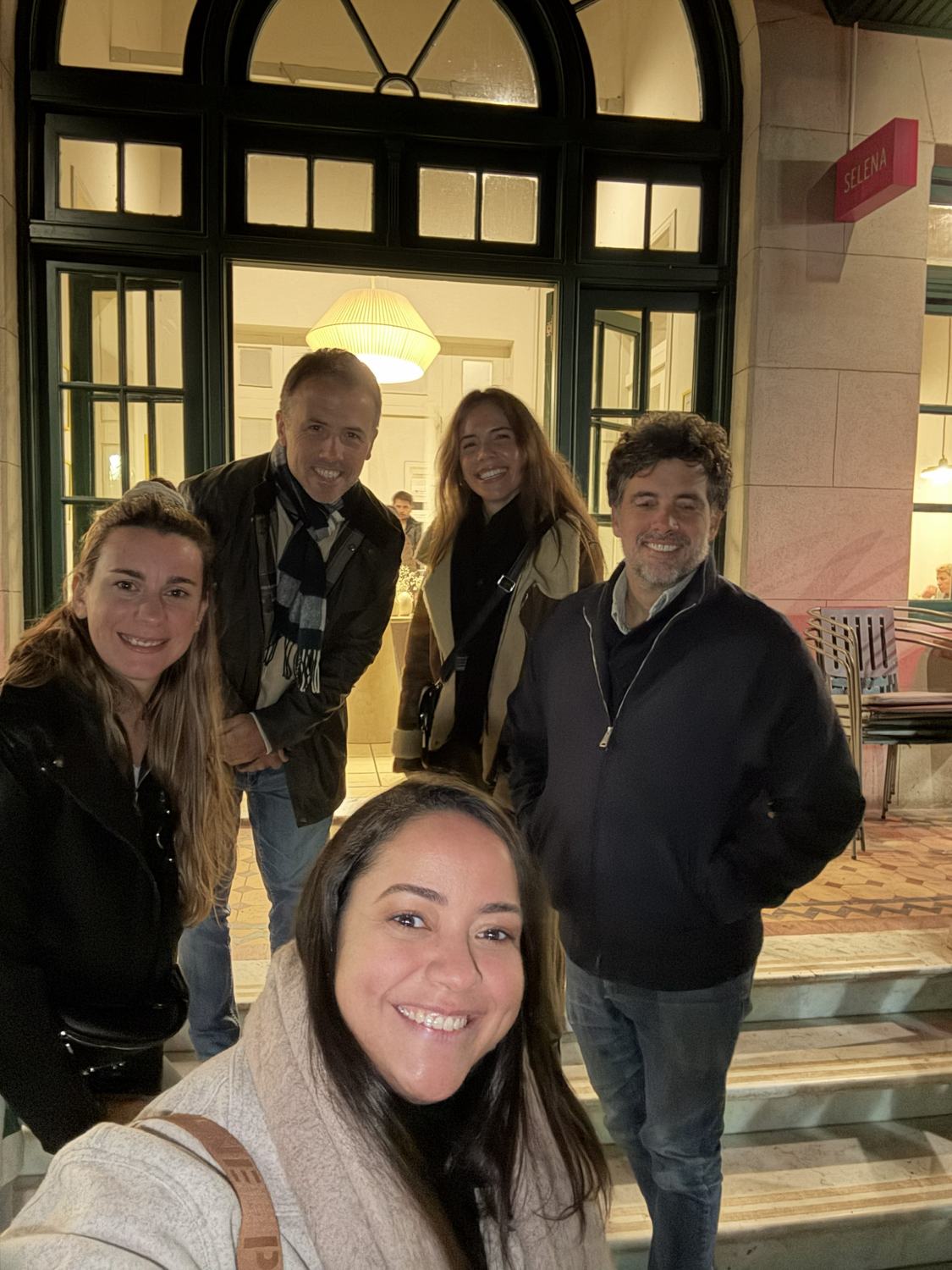 Group photo at the entrance