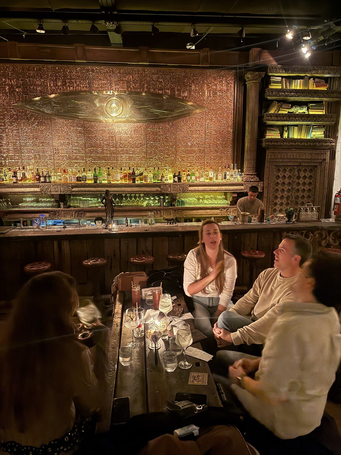 Talking at the bar