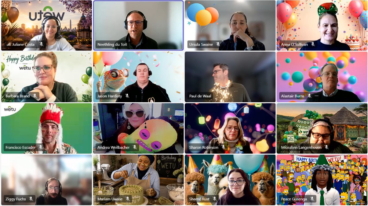 Wetu team celebrating together virtually